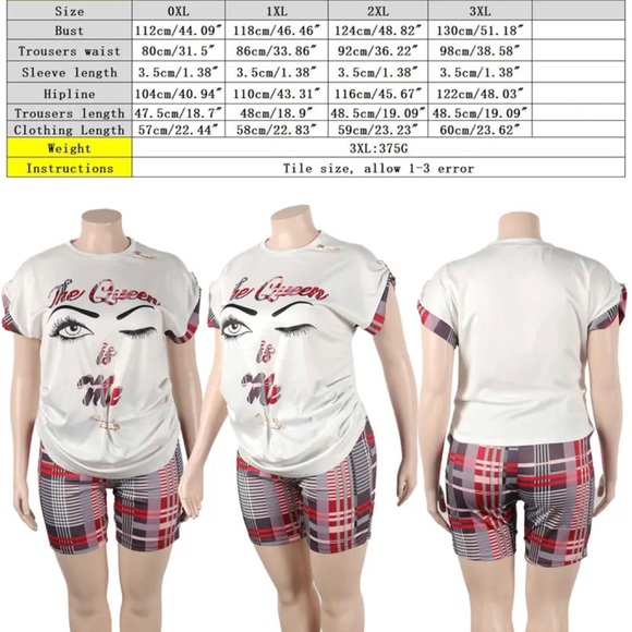 The Queen Plaid 2PC Plus Size Set - Picture 3 of 3